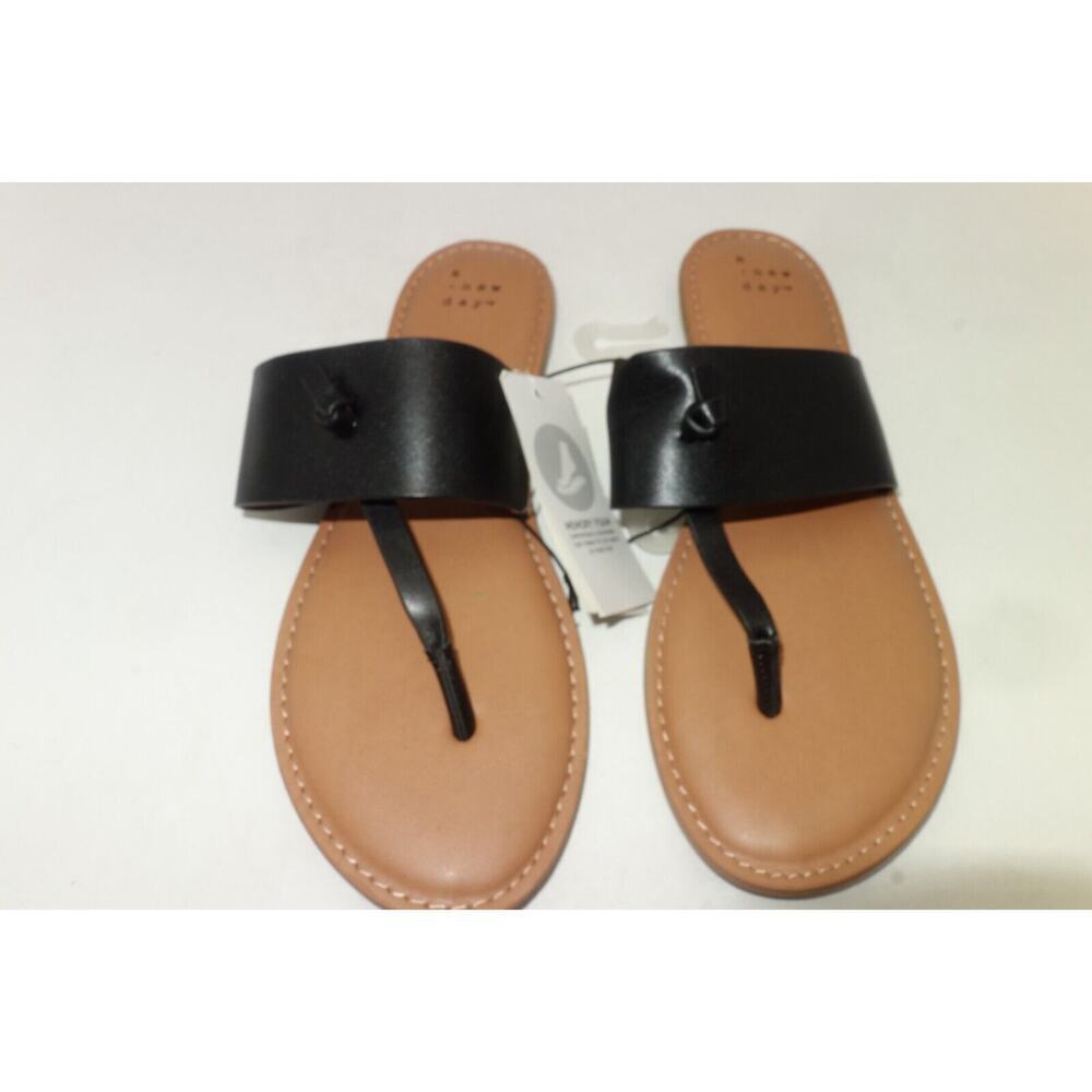 NEW A New Day Amelia Faux Leather Slide Sandals Flip Flops Women's 8 - Picture 6 of 9